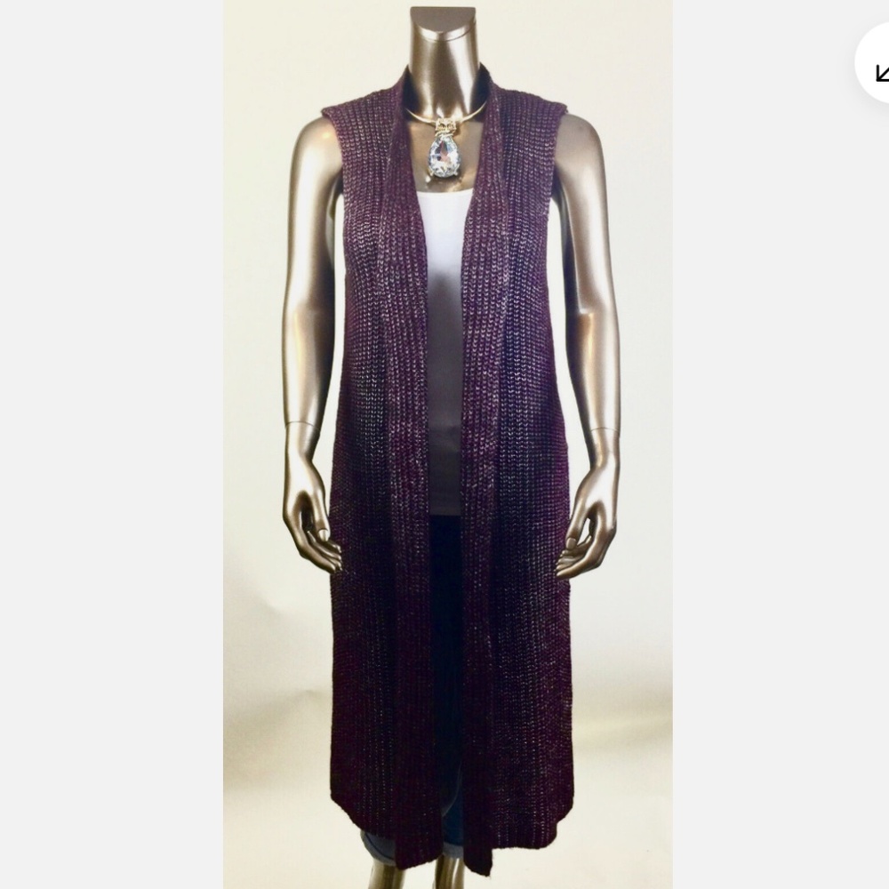 *NWT CLOSING SALE - CHICO'S $109 SIZE 2 BURGUNDY VEST (L)